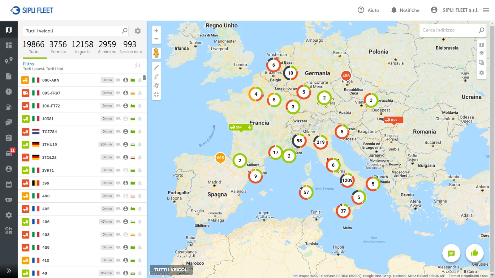 screenshot of SIPLI FLEET